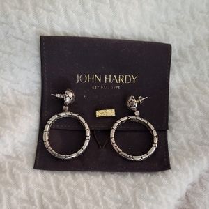 John Hardy 925 Silver hoop pebble Earrings